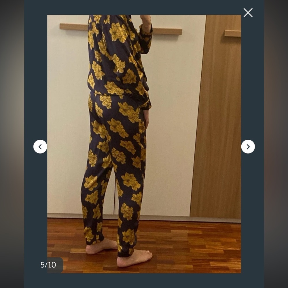 Vintage America Navy and Yellow Floral Jumpsuit - Picture 5 of 7